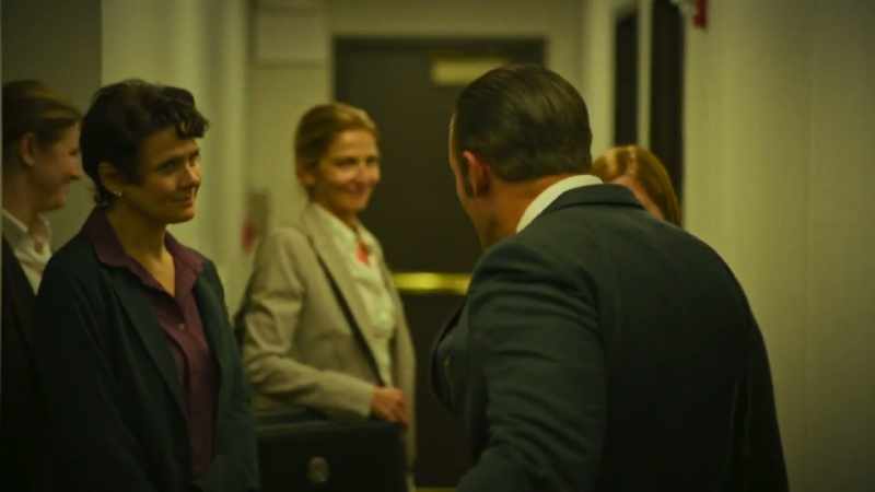 The bankers were the first ones off the elevator