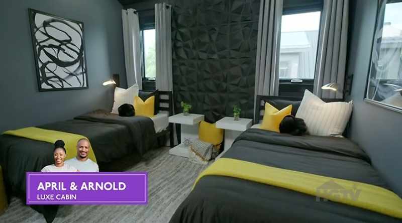The bedrooms themselves, dramatic, luxe feel