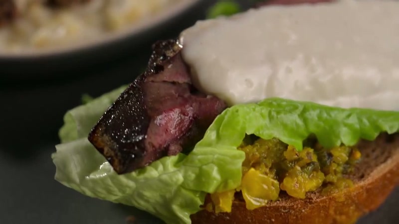 The beef liver was cut a little bit too thick