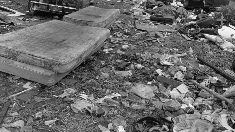 The blocks were all decimated. Now, there's just trash everywhere