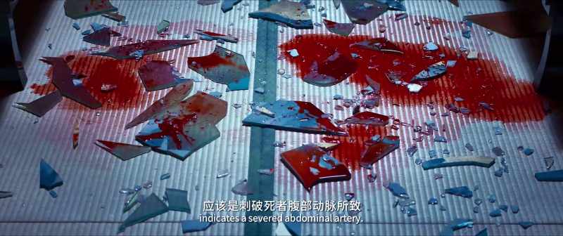 The blood splatter