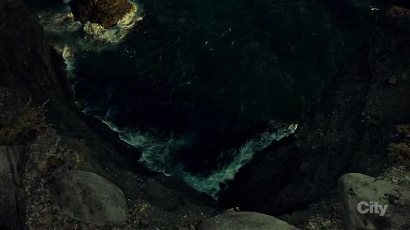 The bluff is eroding
