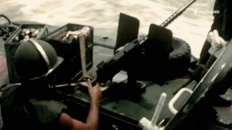 The boat was armed with two .50 calibre heavy machine-guns