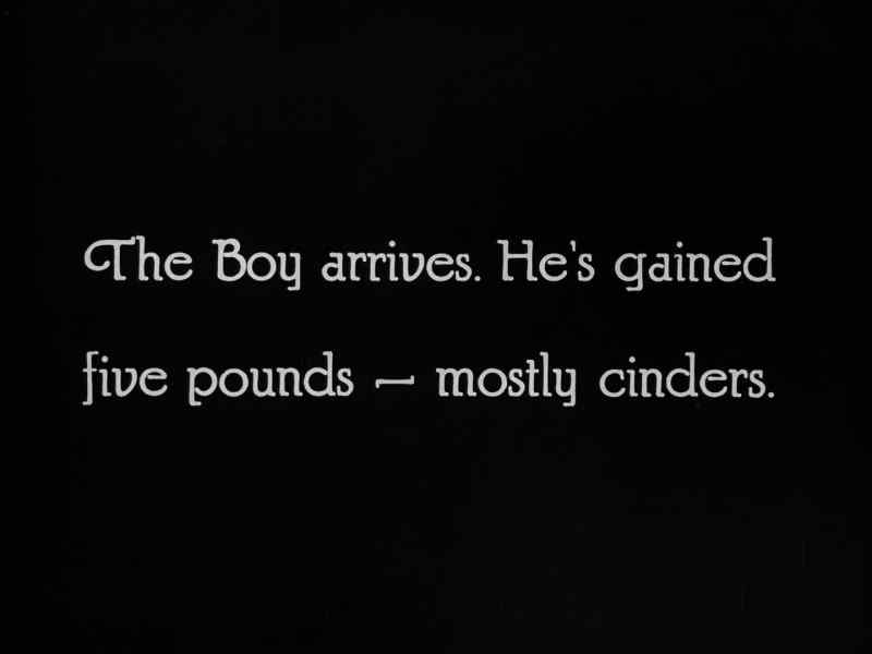 The Boy arrives. He gained five pounds ~ mostly cinders