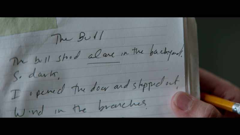 The bull stood alone in the backyard