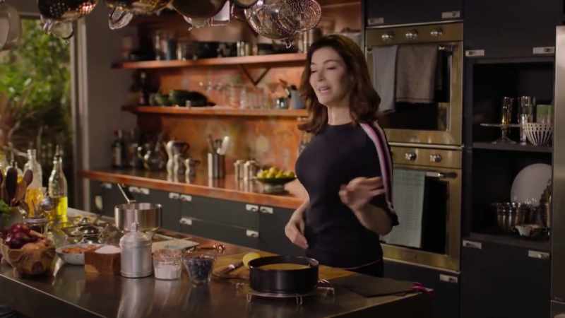 The cake is baked