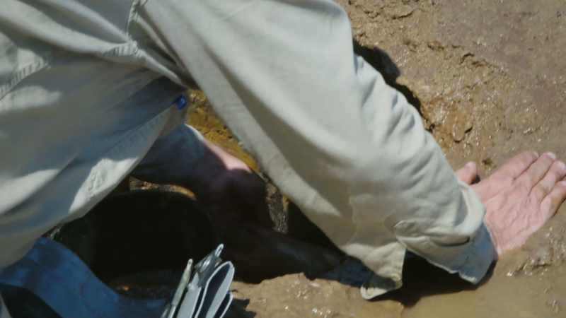 The camera needed to be half buried in mud