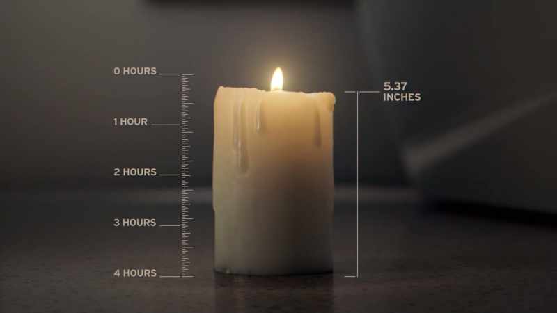 The candle looked like it had been burning