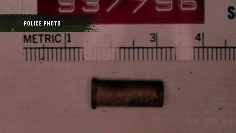 The casings were found underneath the body