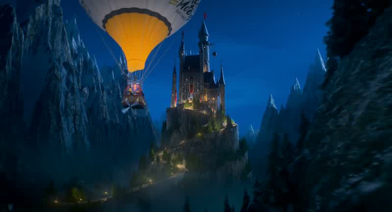 The castle, the gargoyles