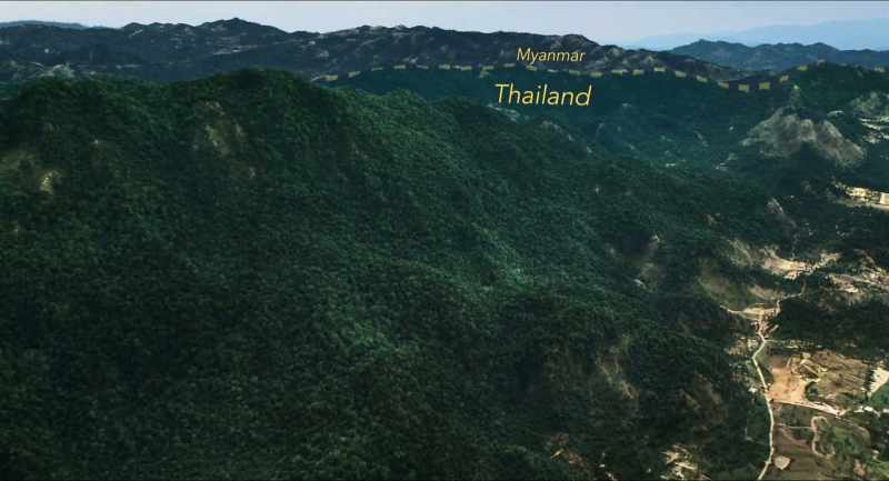 The cave lies under the Doi Nang Non mountain range