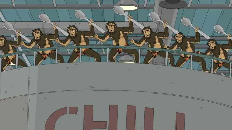 The cavemen... they're getting too excited
