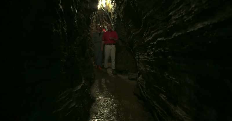 The caverns were discovered in 1928