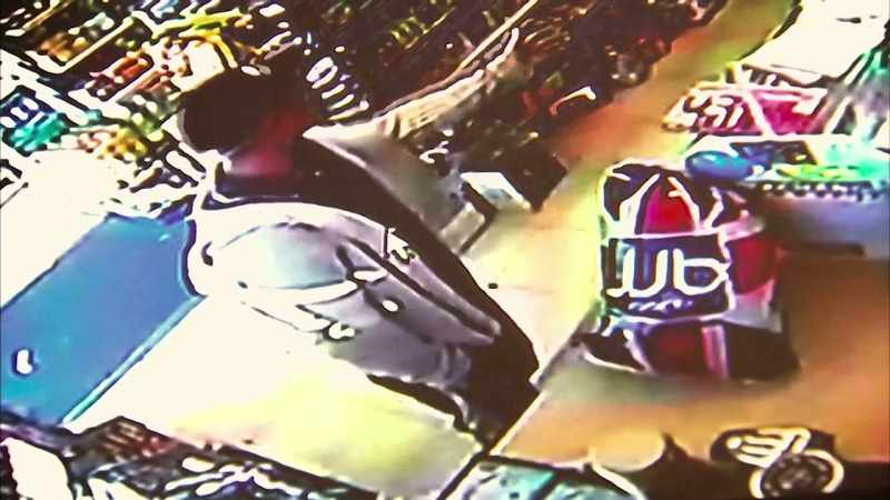 The CCTV captured a distressed Hazell buying some vodka