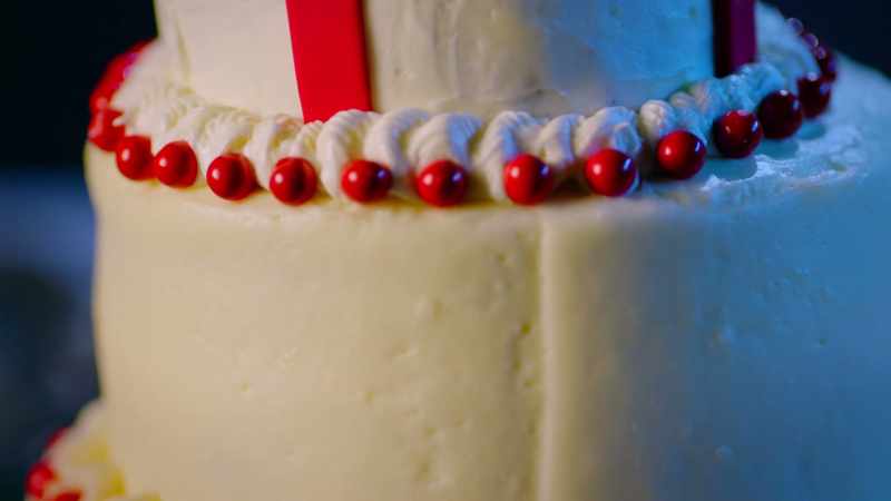 The center cake is our present