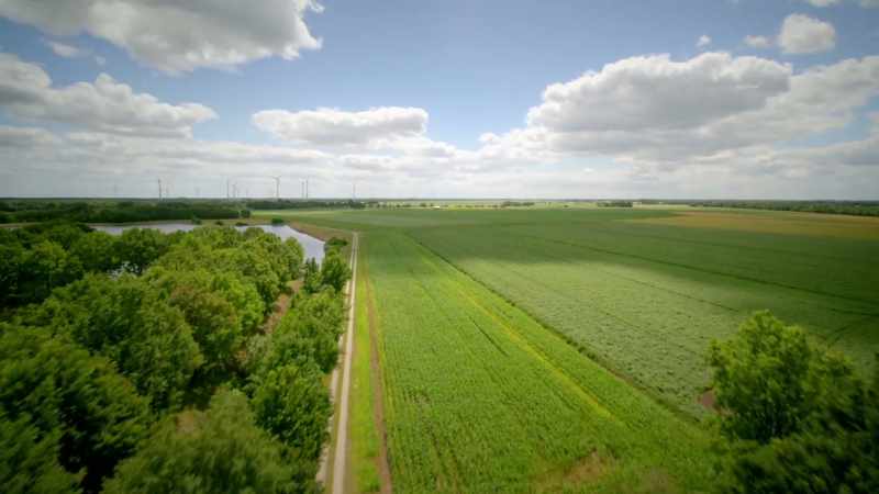 The changing weather returns lush fields to soil