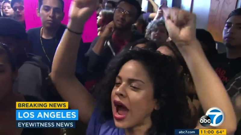 The chaos centered around controversial conservative
