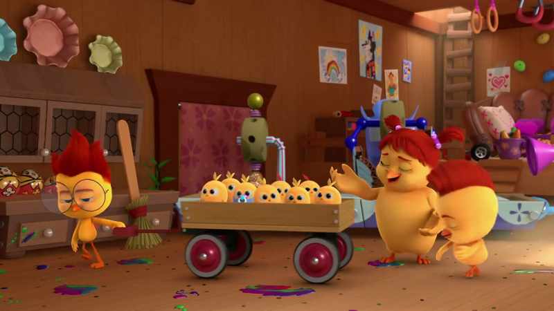 The chicks played, they ate, and they even went on an adventure