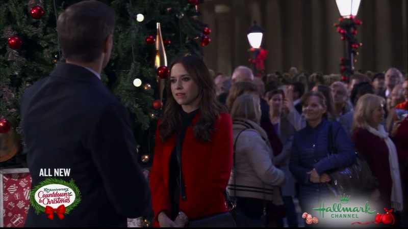 The Christmas tree was just to their left
