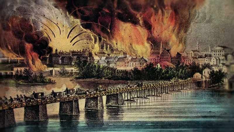 The Confederates are forced