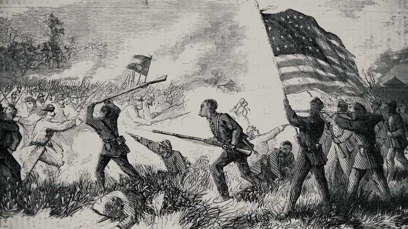 The Confederates would drive them back