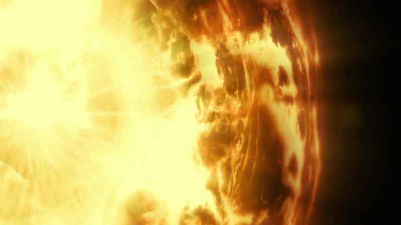 THE CORE BLASTS OFF THE OUTER LAYERS OF THE STAR