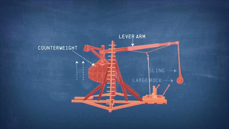 The counterweight is hoisted into the air
