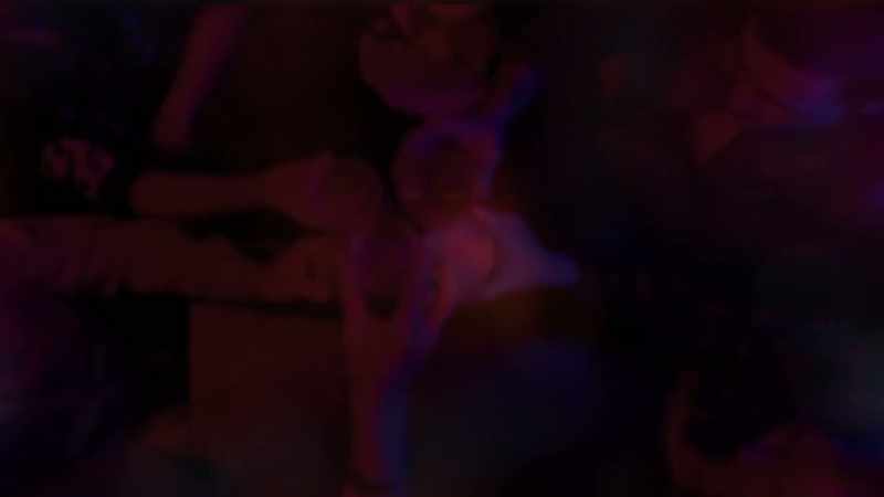 The couple drinking and dancing