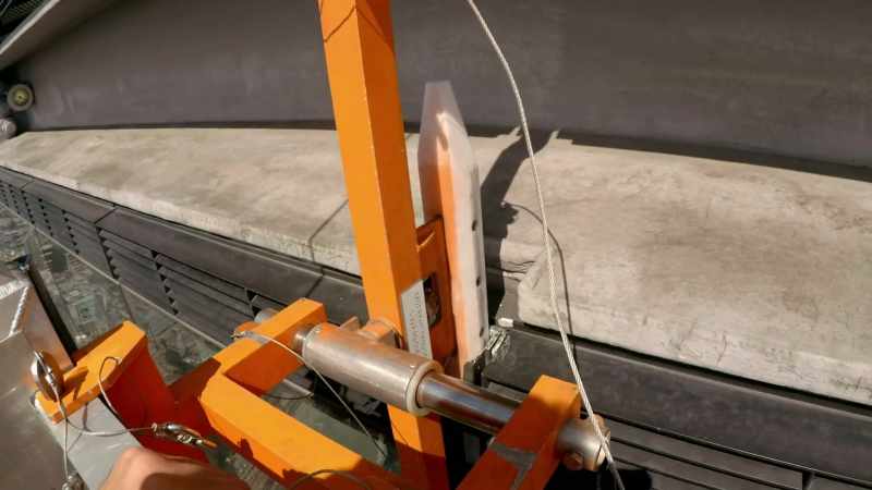 The cradle has specially designed rails that lock into these channels