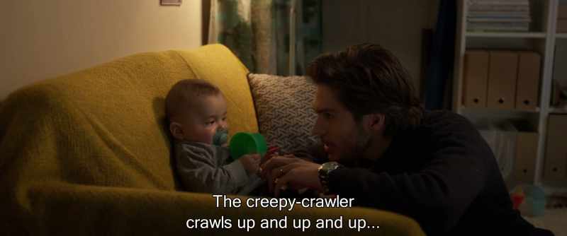 The creepy-crawler crawls up and up and up