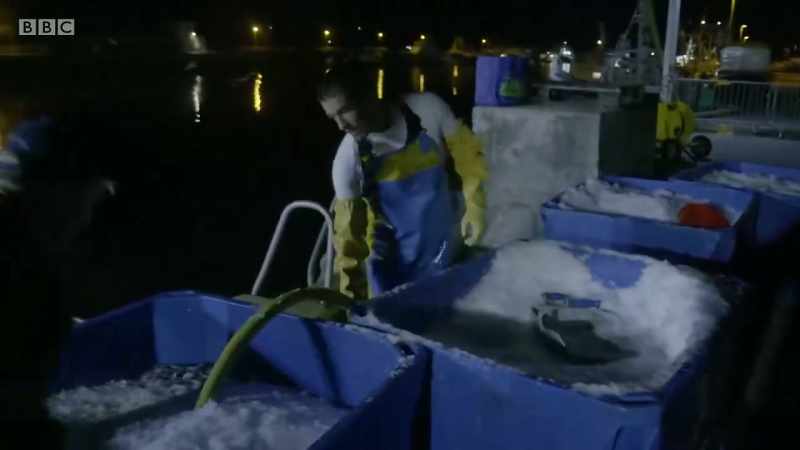 The crew of the Lyonesse will be unloading