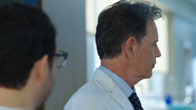 The CT scan confirms that the foreign body