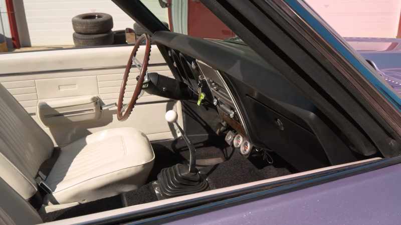 The dash, we changed all the chrome. Convertible top is working