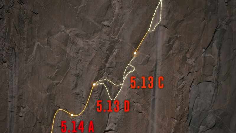 The Dawn Wall has more hard pitches