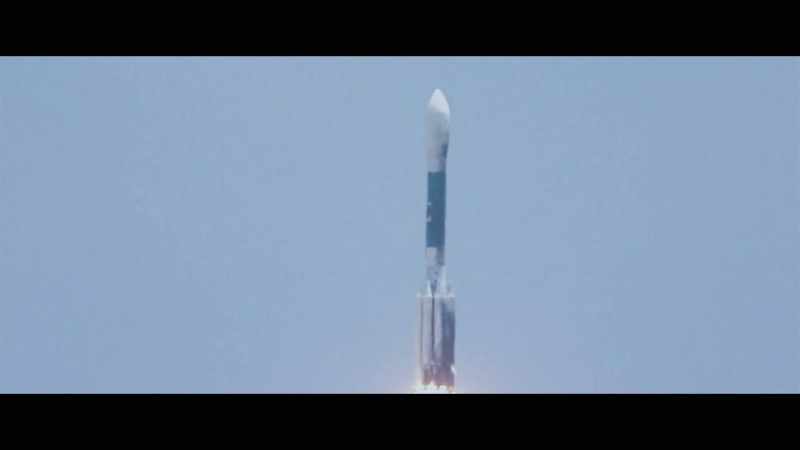 The Delta rocket carrying a gamma ray telescope