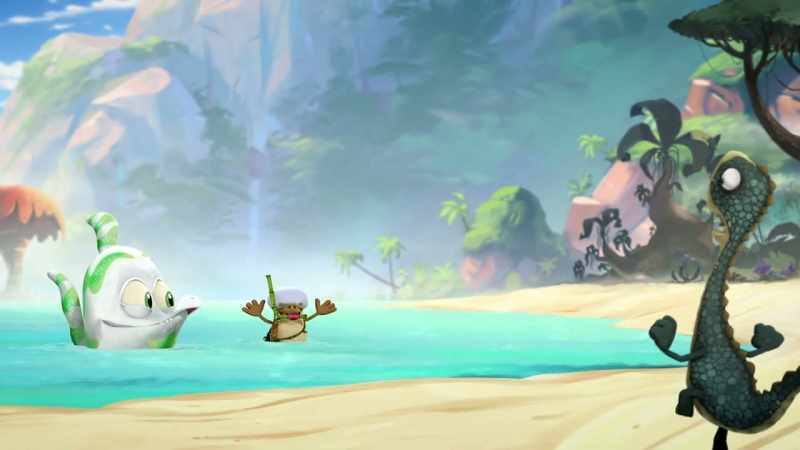 The dino-snorkel! -(whimpers)