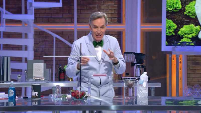 The DNA is precipitating from the strawberry pulp