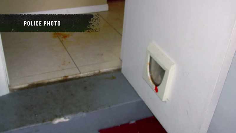 The dog door to the residence