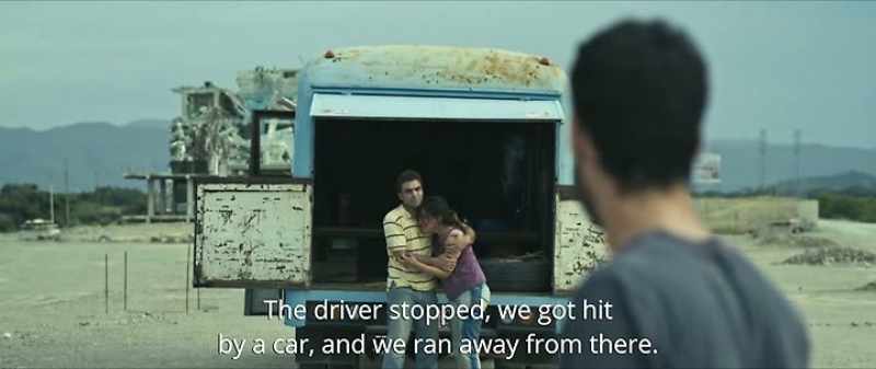 The driver stopped, we got hit by a car