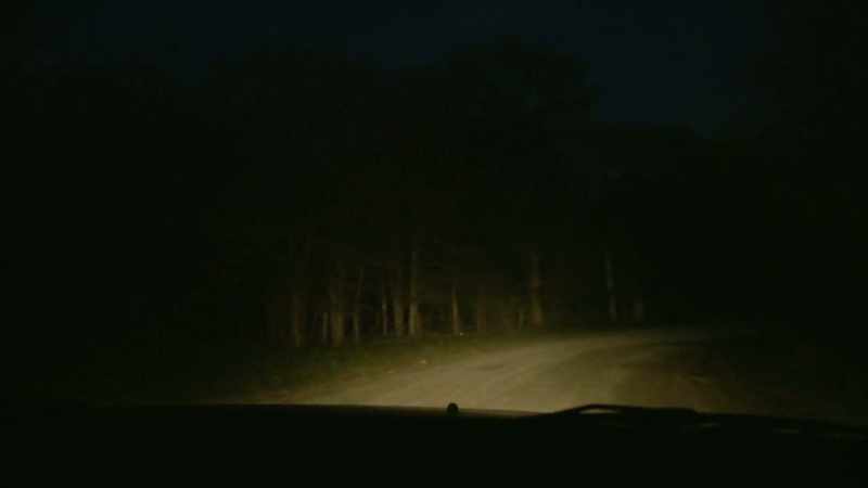 The driver's side goes off the roadway