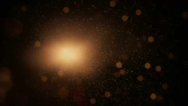 The dust slowly clumped together