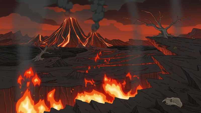 the earth was a sea of rock and fire