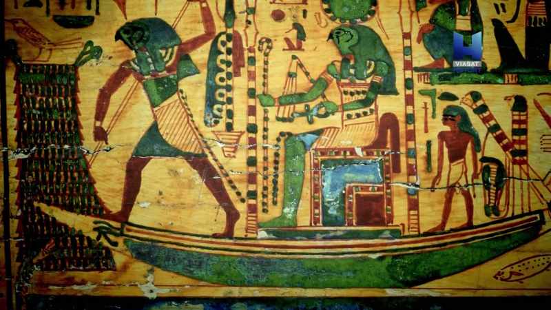 The Egyptians imagined him in a boat