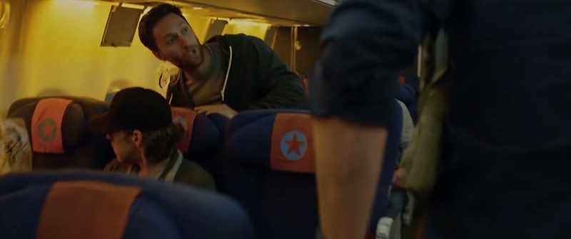The emergency exit door was blown off during the collision