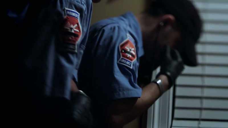 THE EMTs ARE TAKING HER PULSE