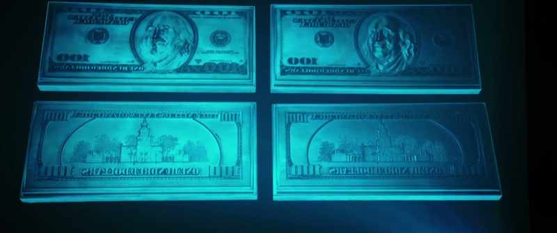 The engraved plates that are used to print Supernotes