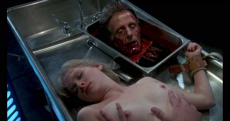 The evil doctor, his headless body is holding his head