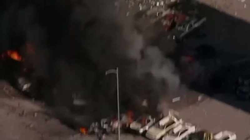 The explosion, though, went off around 9 a.M