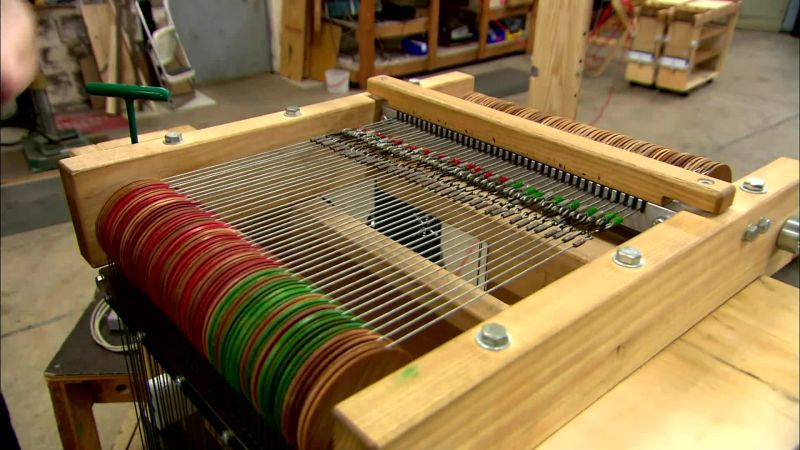 THE FACTORY CHECKS EVERY DOBBY HEAD ON A TEST LOOM