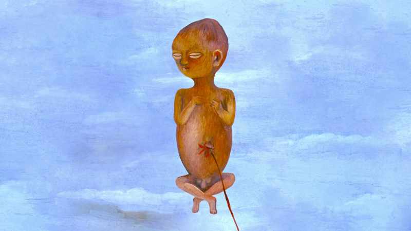 The fetus didn't form. It was disintegrated